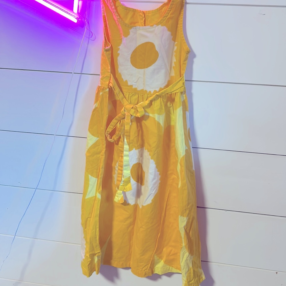 Marimekko Finnish girls dress sunflower design